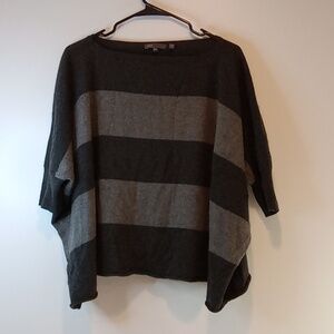 VINCE Cashmear Boatneck Wide Striped Sweater Pullover Women's Sz M/L EUC NICE!